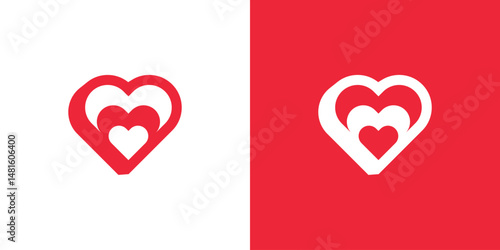 Love Shape Logo Design