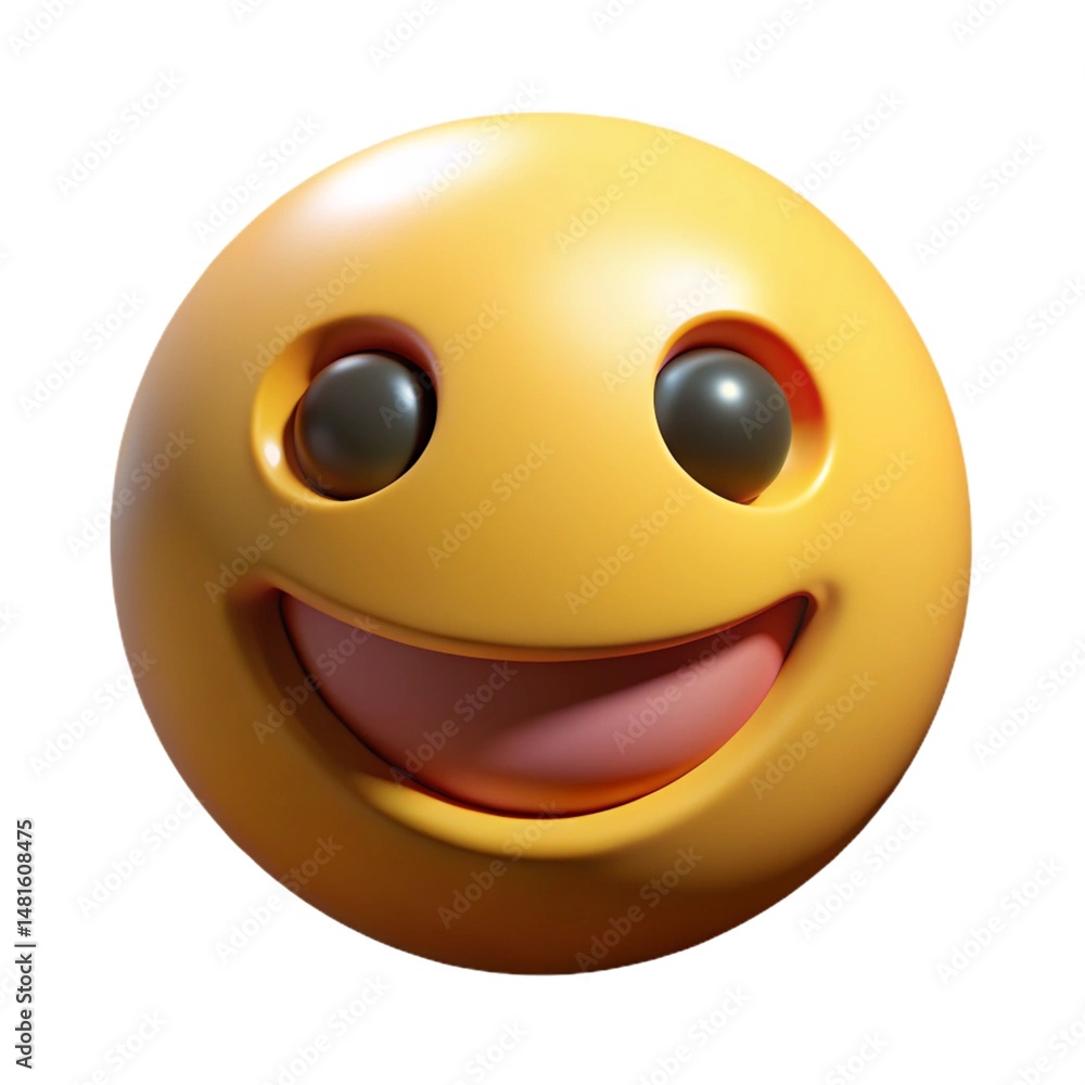 Fototapeta premium 3D illustration smile icon