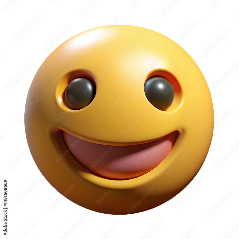 Fototapeta premium 3D illustration smile icon