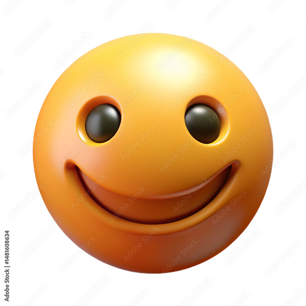 Fototapeta premium 3D illustration smile icon