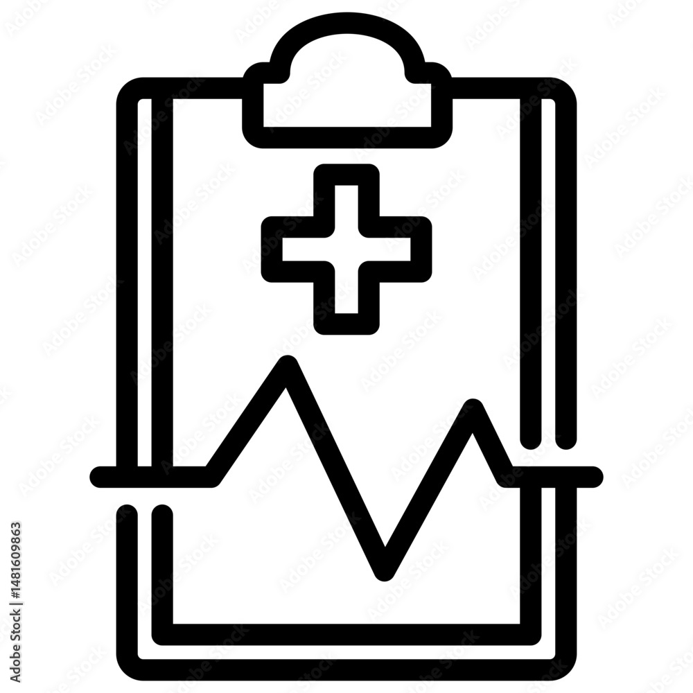 Obraz premium Cardiogram Icon