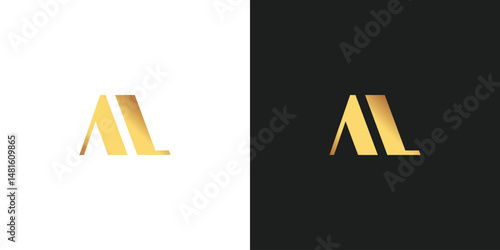 Letter AL Logo Design