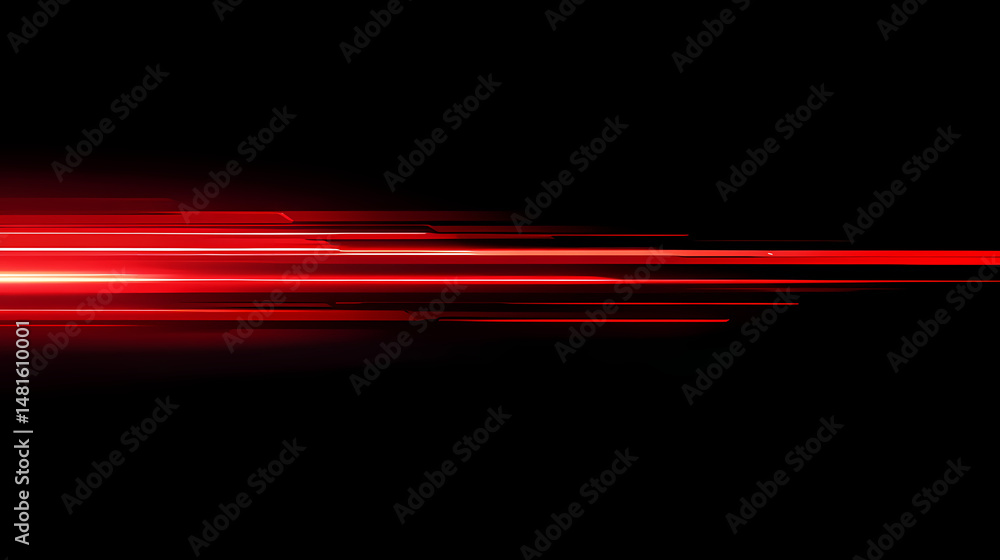 Fototapeta premium red speed motion light