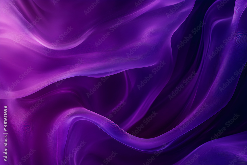 Obraz premium Unveil Purple Elegance, Abstract Flowing Formations Displaying Smooth Tones And Gradient Color, Deep Hue, Texture