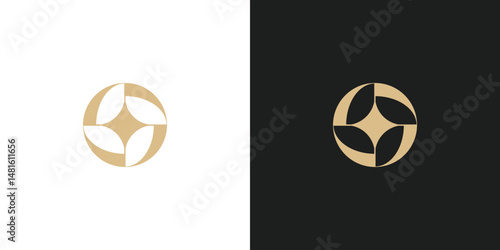 Letter O with Star Logo Design