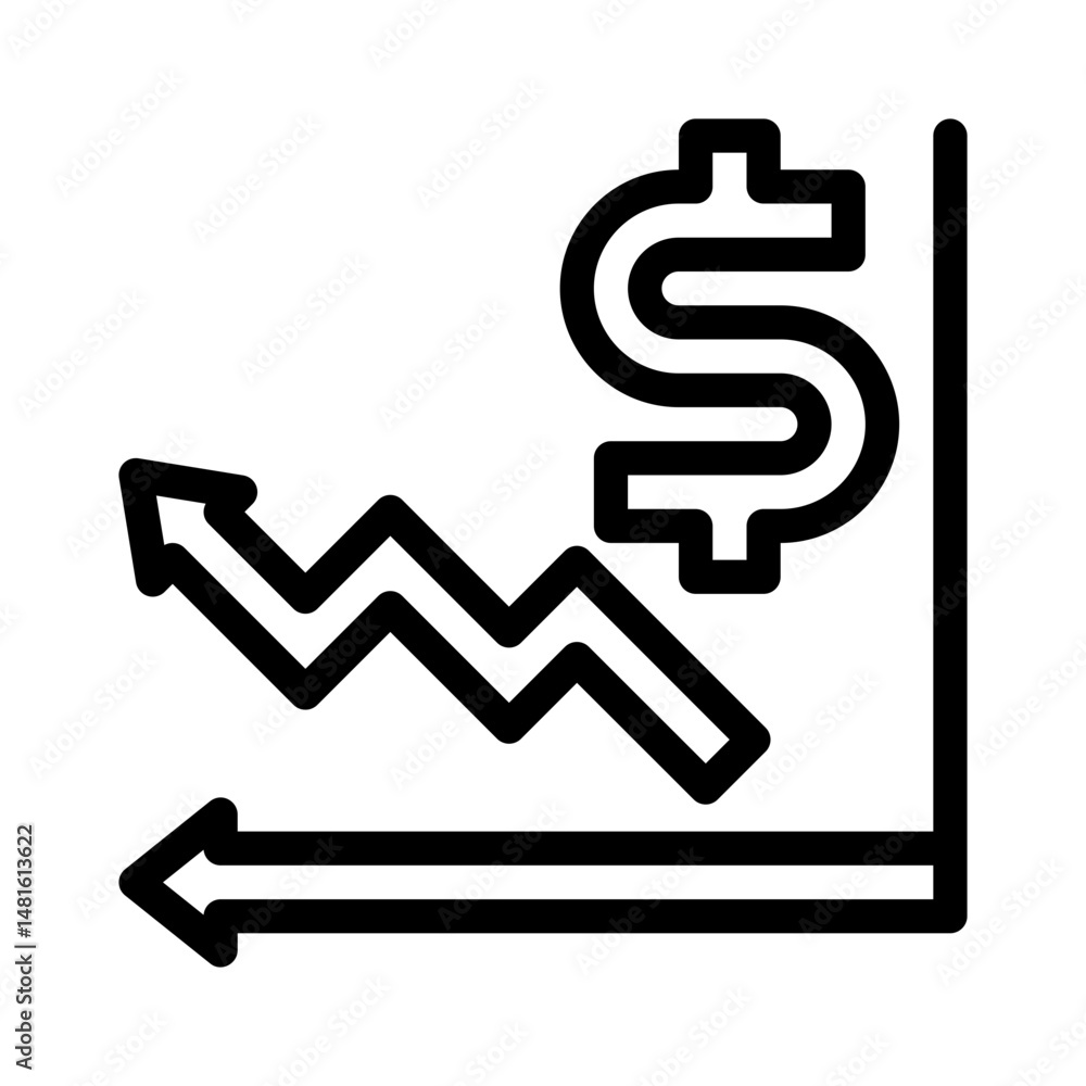 dollar sign line icon dollar sign line icon