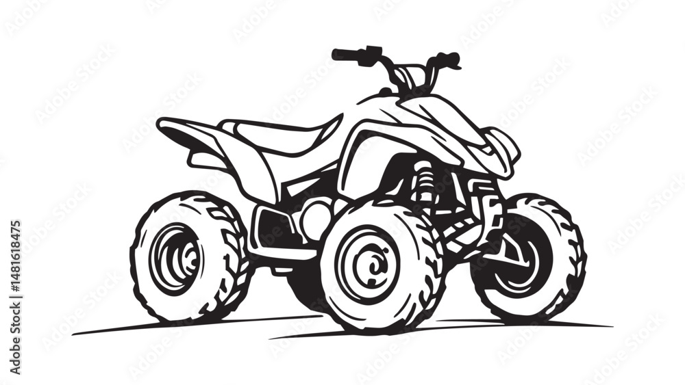 Obraz premium ATV line art 