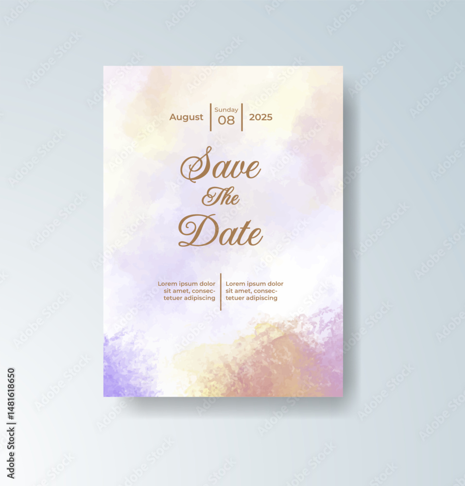 Watercolor wedding invitation card Watercolor wedding invitation card