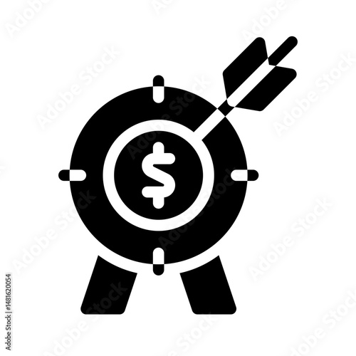 funding goal glyph icon