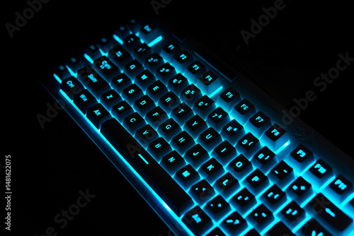 Neon keyboard with various colors
