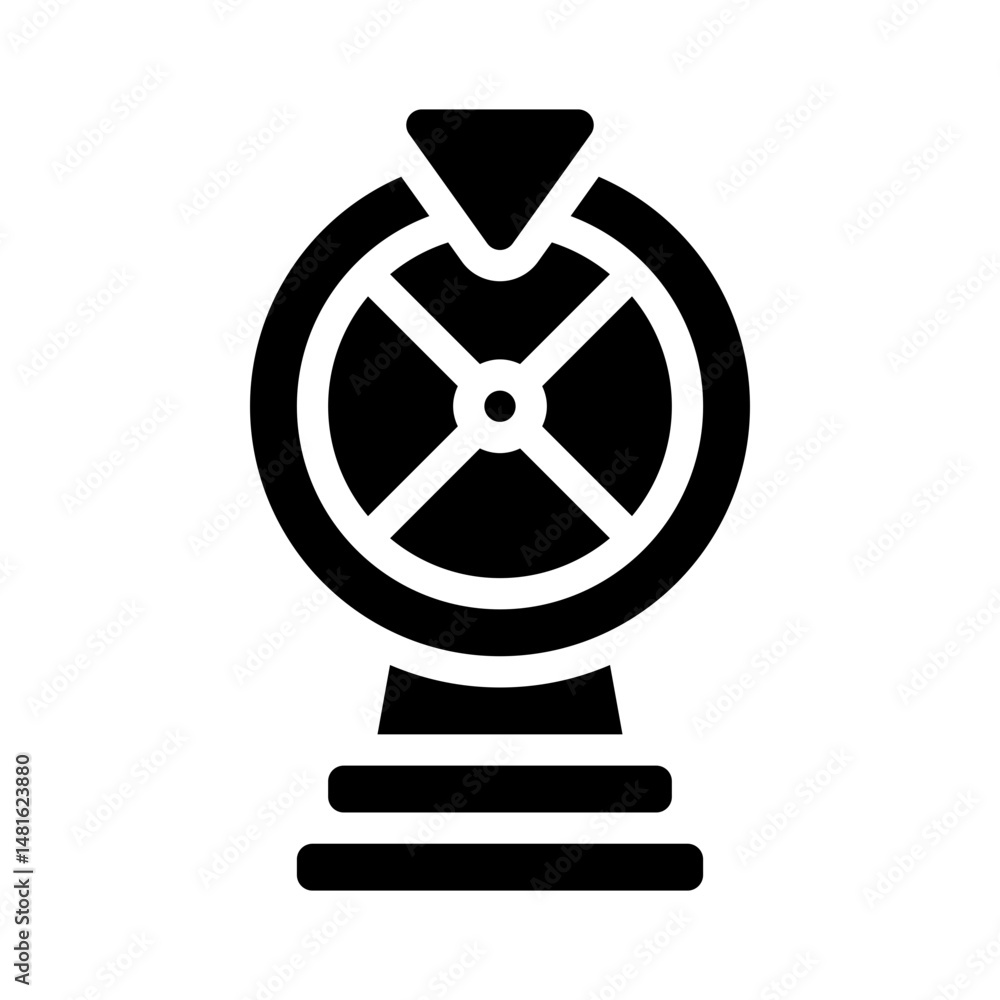 lucky wheel glyph icon lucky wheel glyph icon