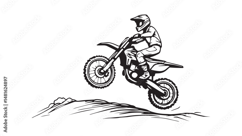 Dirt Bike line art Dirt Bike line art