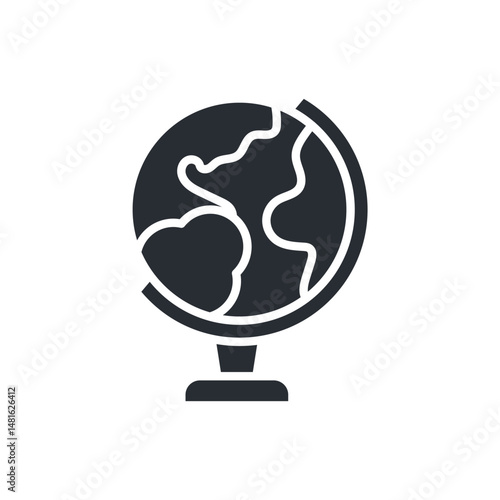 globe icons isolated on White Background. Flat style design