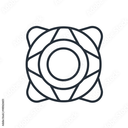 life ring icons isolated on White Background. Flat style design