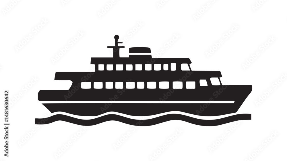 Obraz premium Ferry line art