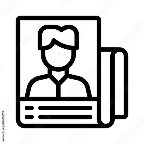 wanted poster line icon