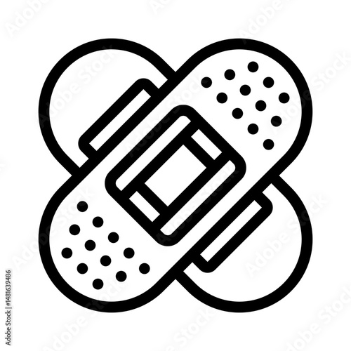 bandage line icon