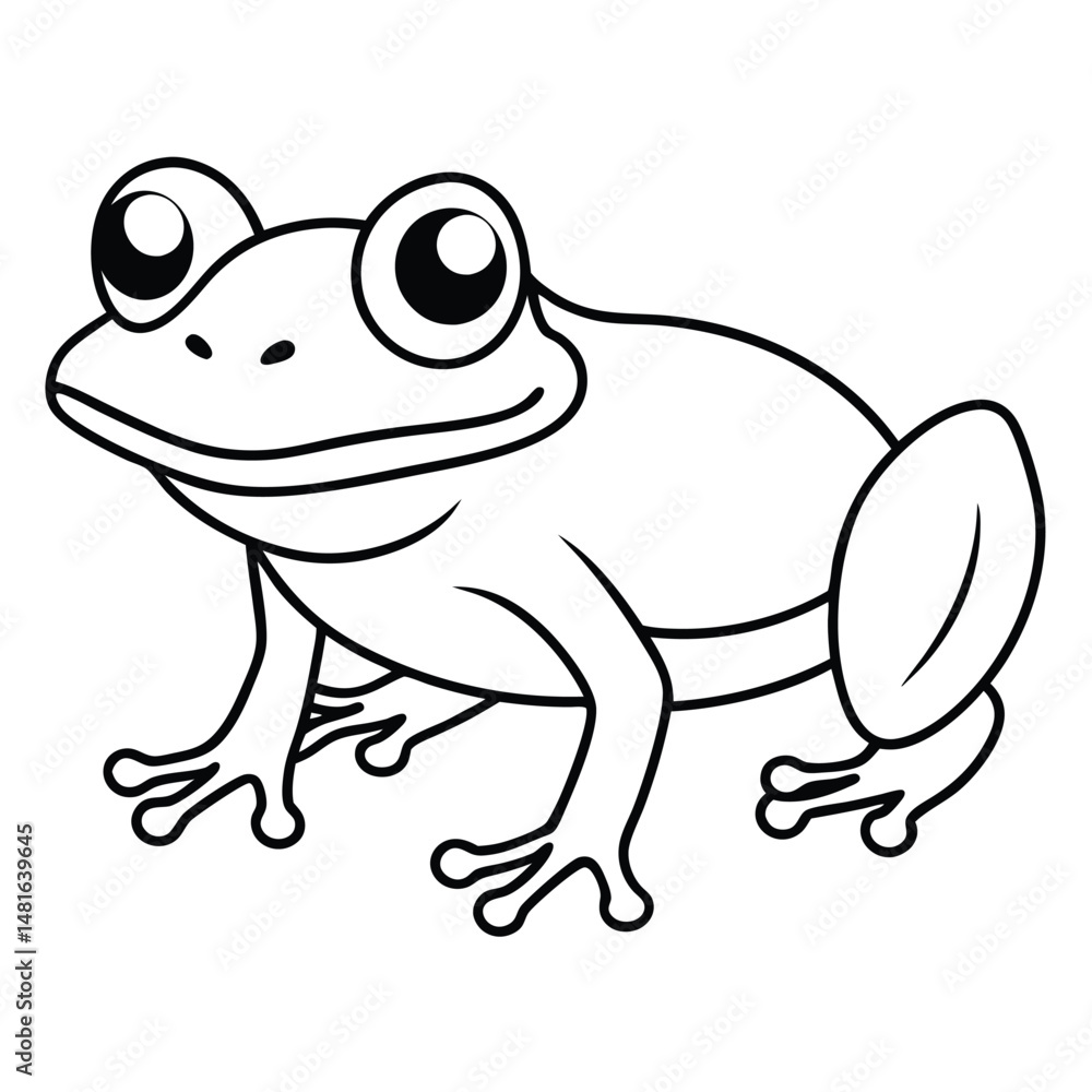 Green Tree Frog illustration white background Green Tree Frog illustration white background