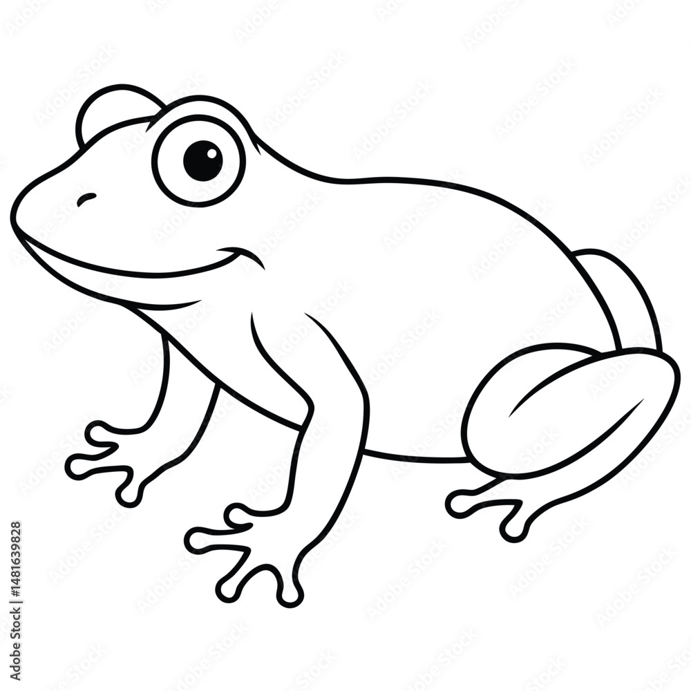 Fototapeta premium Green Tree Frog illustration white background