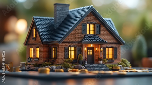 Wallpaper Mural Miniature house model display Torontodigital.ca