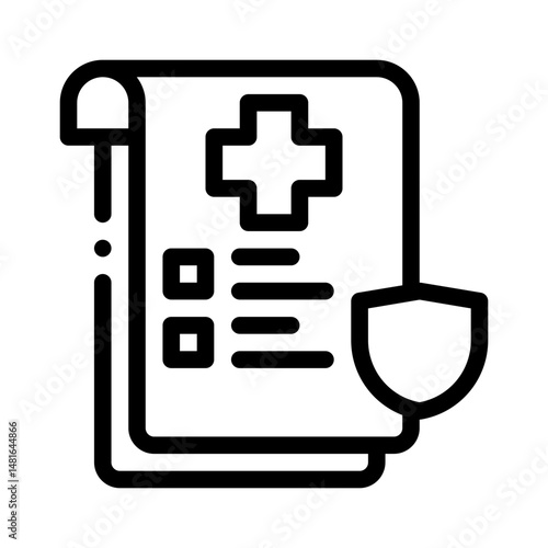 health insurance line icon