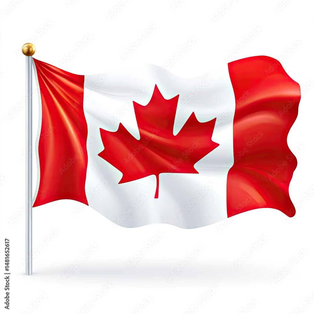 Waving Canadian flag Waving Canadian flag