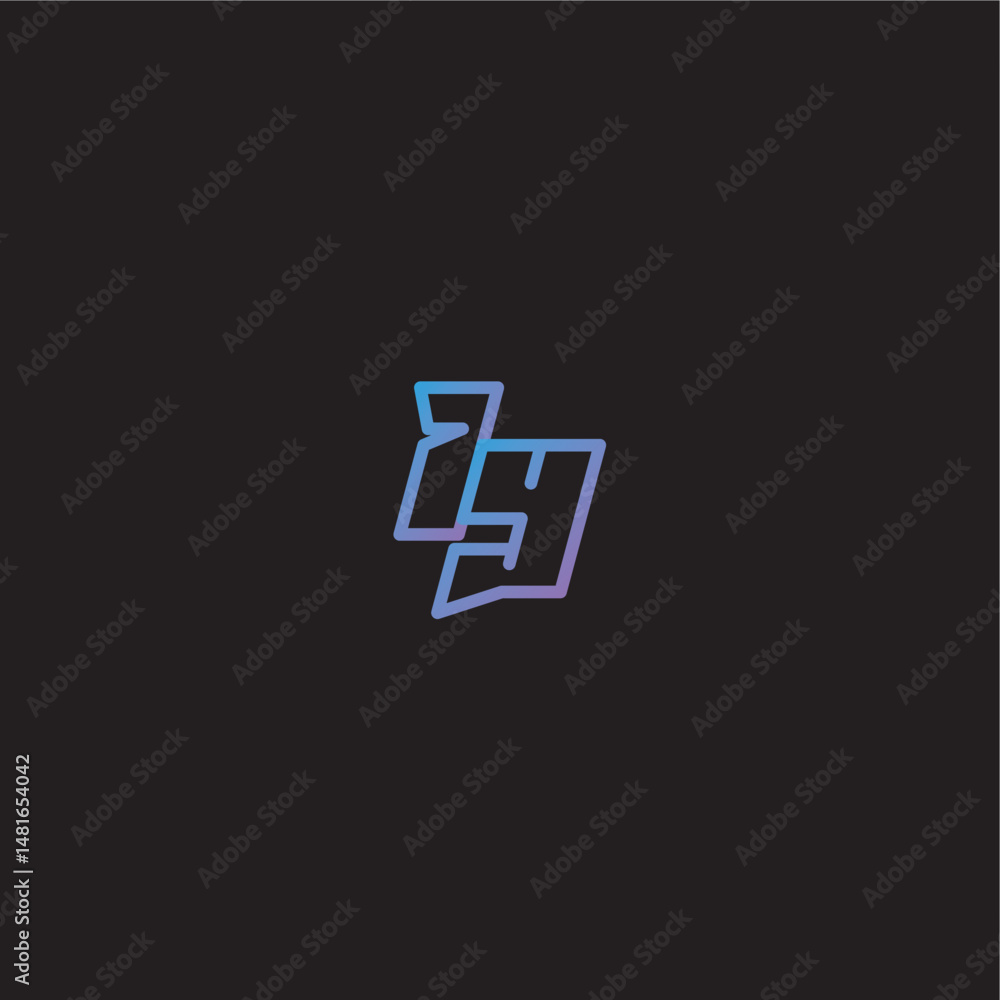 dinamyc line gaming concept monogram logo design letter amazing esport style IY dinamyc line gaming concept monogram logo design letter amazing esport style IY