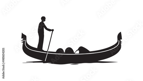 Gondola (boat) line art 
