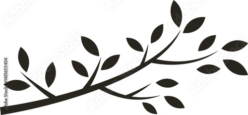 Minimalist Tree Branch Vector Design