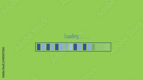 Animated video footage Loading on green background