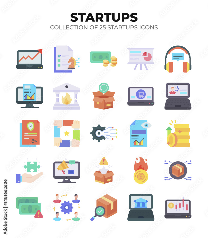 Collection of 25 Startup Icons. Business. Finance. and Technology Collection of 25 Startup Icons. Business. Finance. and Technology