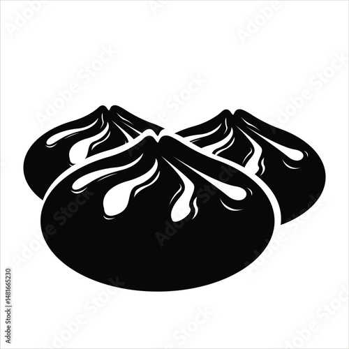 Dumplings Silhouette Icons