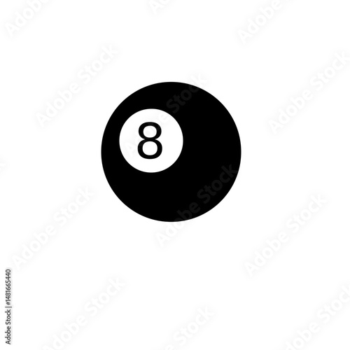 black billiard ball
