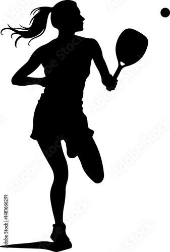 Tennis Serve Silhouette vector