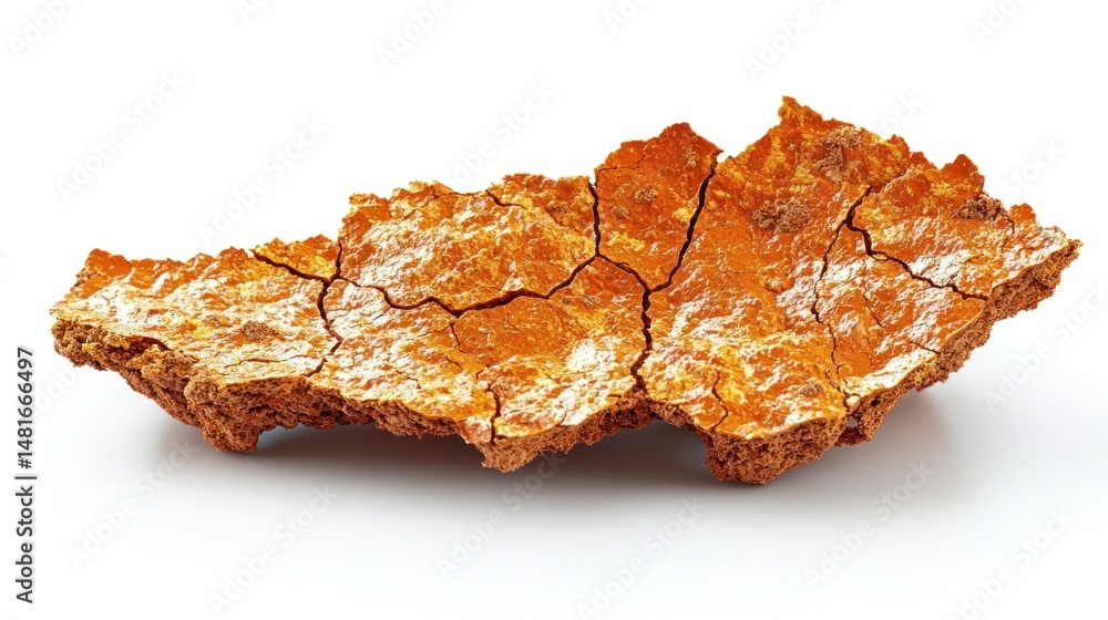 Obraz premium Dried, cracked earth, resembling a map