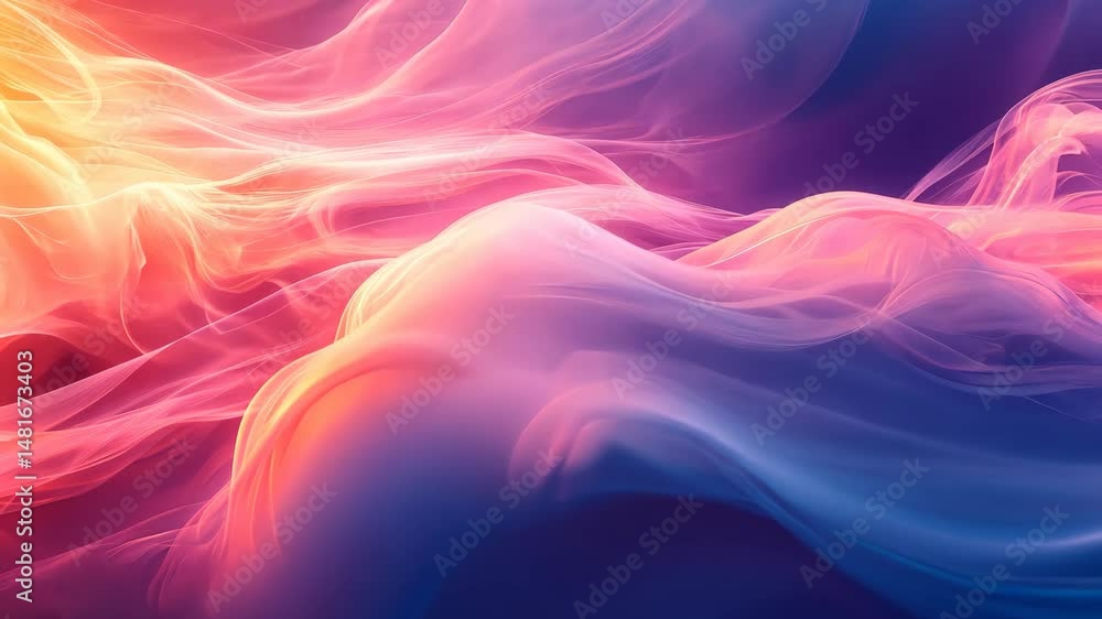 Abstract swirls of vibrant pink, orange, and blue hues, creating a dynamic, ethereal flow Abstract swirls of vibrant pink, orange, and blue hues, creating a dynamic, ethereal flow