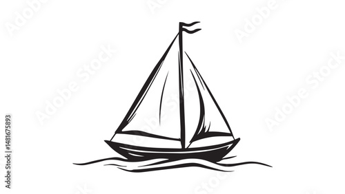 Sailboat line art