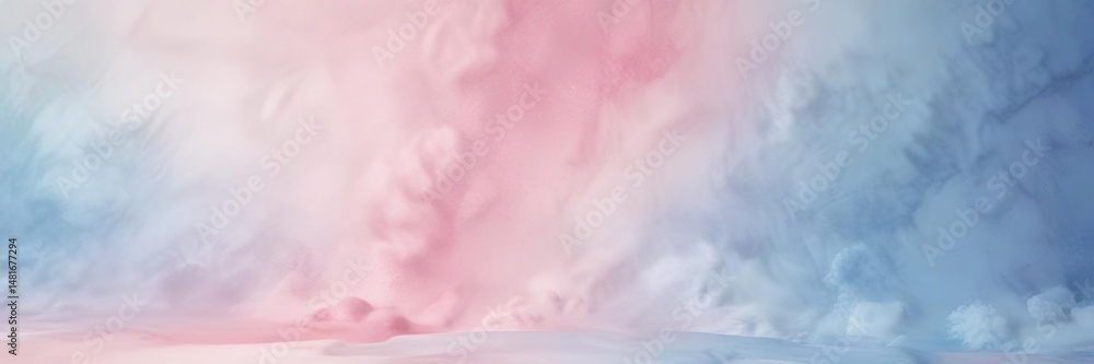 Fototapeta premium Soft pastel blue and pink watercolor backdrop, tranquil, surface, soft colors, artistic, abstract