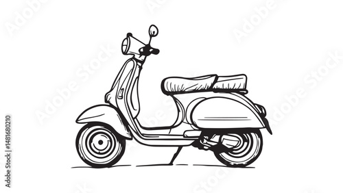 Scooter line art