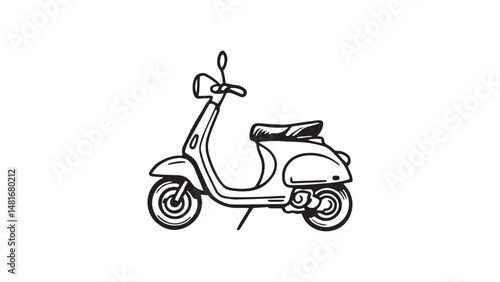 Scooter line art