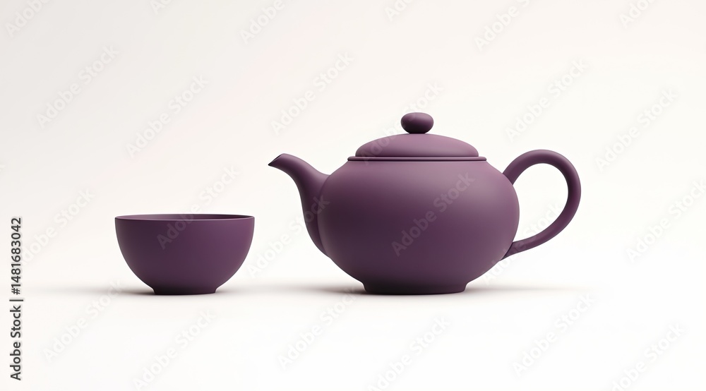 Elegant purple tea set Elegant purple tea set
