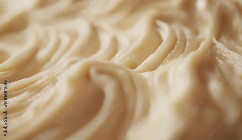 Creamy frosting swirls close-up Creamy frosting swirls close-up