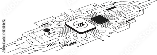Minimalist Digital Technology Vectors
