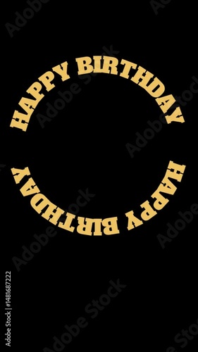 Happy Birthday Text Animation Festive Typography Motion Graphic