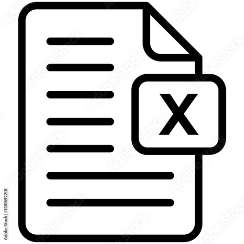 Excel File Vector Icon Stock Illustration