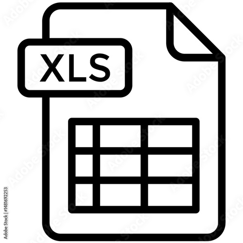 Xls File Vector Icon Stock Illustration