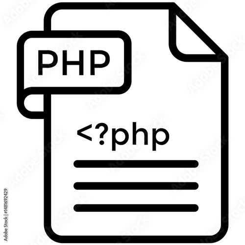 Php File Vector Icon Stock Illustration