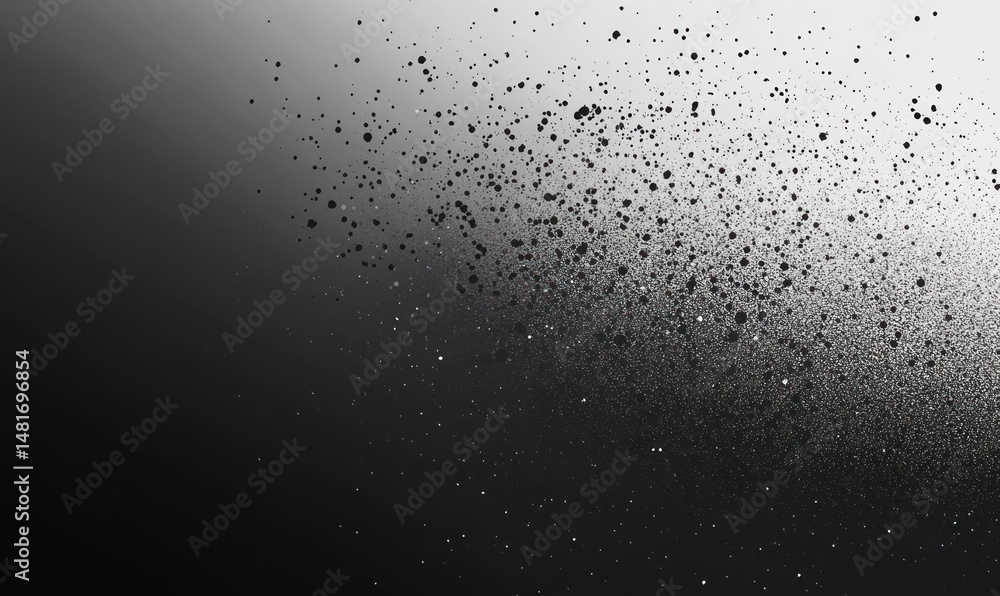 Black ink splatter on fading gradient background for modern design element Black ink splatter on fading gradient background for modern design element