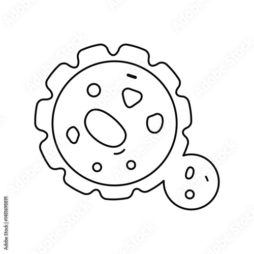 cells lineal icon with white background vector stock illustration