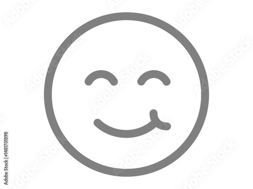 おいしい顔のマーク（食いしん坊アイコン）